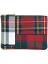 Comme Des Garçons Comme Des Garcons Tartan Patchwork Clutch In Red