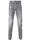 DSQUARED2 distressed slim jeans,S74LB0394S3026012708407