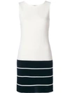 CHARLOTT CHARLOTT COLOUR BLOCK KNIT DRESS - WHITE,46421912956710