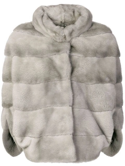 Liska Romea Fur Jacket In Grey