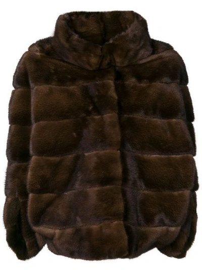 Liska Romea Fur Jacket In Mahagony