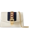 Gucci Sylvie Leather Super Mini Bag In White