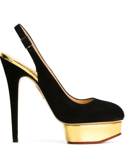 Charlotte Olympia Dolly Island Platform Slingback, Black