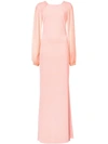 BADGLEY MISCHKA LONG-SLEEVE MAXI GOWN,EG246712962022