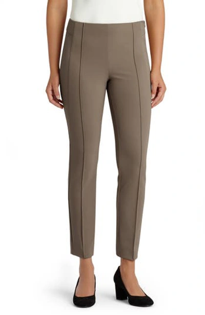 Lafayette 148 Plus Size Gramercy Acclaimed-stretch Pants In Beige,brown