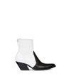 Givenchy Black And White Zip Fastening 60 Leather Cowboy Boots