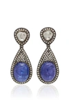 AMRAPALI WOMEN'S 18K GOLD TANZANITE AND DIAMOND EARRINGS,667783