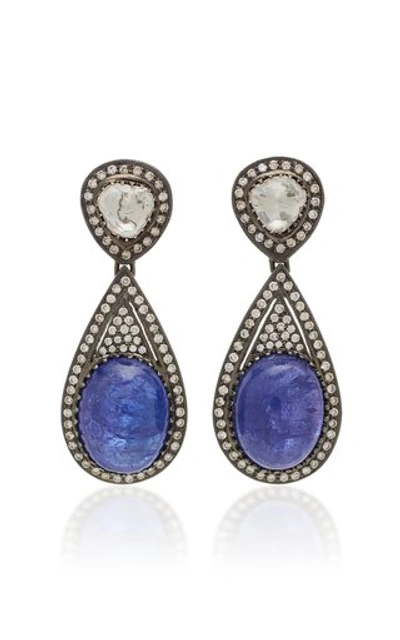 Amrapali Women's 18k Gold Tanzanite And Diamond Earrings In Blue