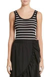 FUZZI STRIPE TANK TOP,F81142-10056