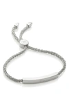 Monica Vinader Engravable Linear Friendship Chain Bracelet In Silver/ Silver Metallica