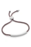 MONICA VINADER LINEAR FRIENDSHIP BRACELET,SS-BM-LNBA-MET