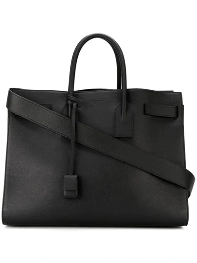 Saint Laurent Sac De Jour Large Full-grain Leather Tote Bag In Black