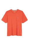 Tommy Bahama 'new Bali Sky' Original Fit Crewneck Pocket T-shirt In Bright Coral