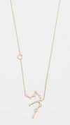 LULU FROST 14k Gold Aquarius Necklace with White Diamonds