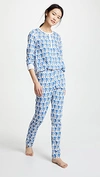 Roller Rabbit Monkey Print 2-piece Pajama Set In Blue