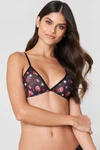 NA-KD Plain Printed Mesh Bra Multicolor