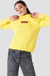 NA-KD NA-KD Logo Sweater Yellow
