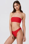 NA-KD High Cut Bikini Panty Red