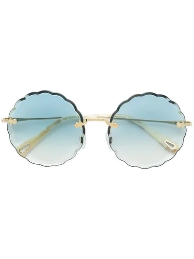 Chloé Rosie Round-frame Sunglasses In Blue