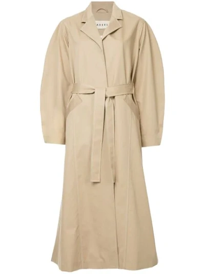 Assel Oversized Trench Coat - Brown