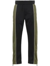 OFF-WHITE X BROWNS GREEN AND BLACK TRACK PANTS,OMCA032S18A59211430012971614