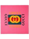 GUCCI GUCCI LOGO MODAL SILK SHAWL,5289533G85612964520