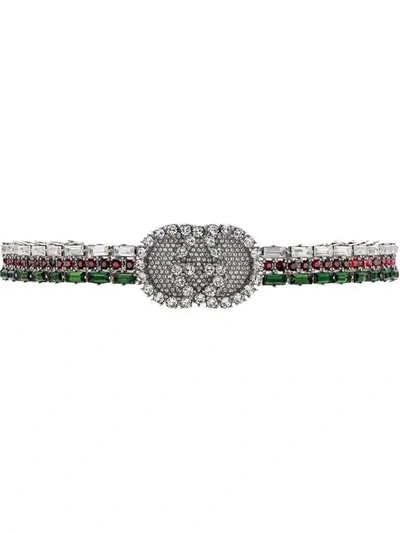 Gucci Crystal-embellished Tennis Gg Choker In Undefined