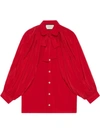 GUCCI SILK SHIRT WITH NECK BOW,516573ZHS0312964502