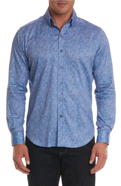 Robert Graham Corey Regular Fit Button-down Shirt In Blue