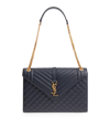 SAINT LAURENT LARGE CASSANDRA CALFSKIN SHOULDER BAG - BLUE,487198BOW91