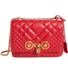 VERSACE MEDIUM ICON QUILTED LEATHER SHOULDER BAG - RED,DBFG478DNATR2