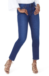 Nydj Sheri Slim Ankle Cuffed Jeans In Bluewell In Cooper