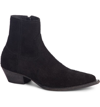 Saint Laurent Lukas 40mm Cowboy Ankle Boots In Black