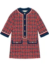 GUCCI TWEED CHECK TUNIC DRESS,516811ZKM8012964569