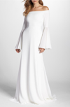 JOANNA AUGUST BOWIE OFF THE SHOULDER BELL SLEEVE GOWN,4BOWI112