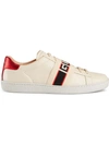 Gucci White New Ace Elastic Band Sneakers