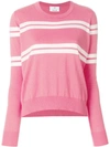 ALLUDE stripe detail sweater,18201501512962346