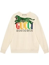 GUCCI CITIES SWEATSHIRT WITH SEQUIN PANTHER,469250X9Y4612964608