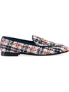 Gucci Jordaan Horsebit-detailed Leather-trimmed Tweed Loafers In Multi