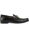Gucci Black Leather Loafers With Iconic Horsebit