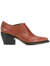 Chloé Croc-embossed Rylee Boots 60 In Brown