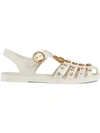 GUCCI RUBBER SANDAL WITH CRYSTALS,525355J870012964417