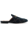 GUCCI Princetown GG velvet slipper,4750949JT2012964734