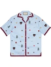 GUCCI EMBROIDERED COTTON BOWLING SHIRT,521782Z339L12964724