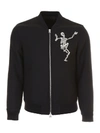 ALEXANDER MCQUEEN DANCING SKELETON BOMBER JACKET,10608534