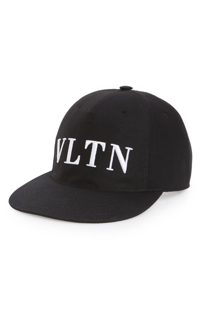 Valentino Garavani Vltn Embroidered Baseball Cap In Nero Bianco