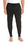Polo Ralph Lauren Pony Print Pajama Jogger Pants In Black/gray