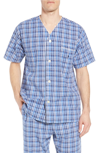 POLO RALPH LAUREN WALKER PLAID COTTON & LINEN PAJAMA SHIRT,PL01SRLWF