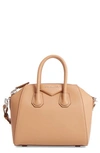 GIVENCHY 'MINI ANTIGONA' SUGAR LEATHER SATCHEL - BEIGE,BB05114012