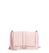 REBECCA MINKOFF 'CHEVRON QUILTED LOVE' CROSSBODY BAG - PINK,HF17GCQX08